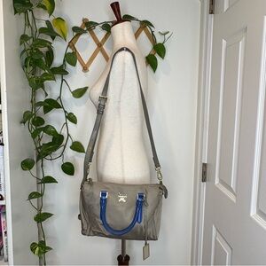 SALAD Grey Blue Nylon Shoulder Bag